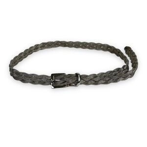 Metal Woven Chain Belt Silver One Size